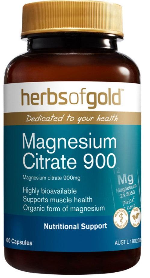 Herbs of Gold - Magnesium Citrate 900 60C
