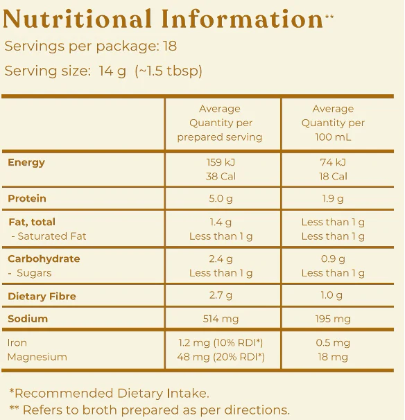 Hemp Foods Australia - Zero Chicken Broth - 252g - 18 serves