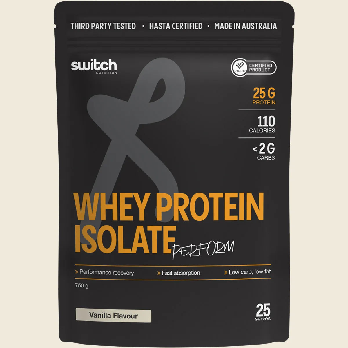 Switch Perform Whey Protein Isolate - Hasta certified