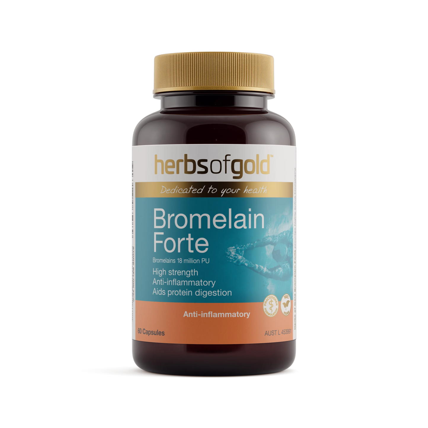 Herbs of Gold - Bromelain Forte - 60 Capsules