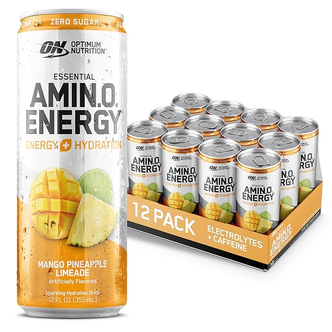 ON | Optimum Nutrition | Amino Energy + Electrolytes | Sparkling Energy Drink | 355ml Can