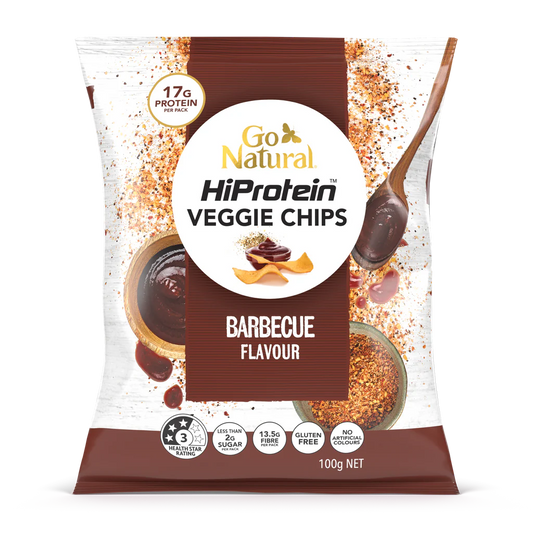 Go Natural | HiProtein Veggie Chips | Barbecue | 100g