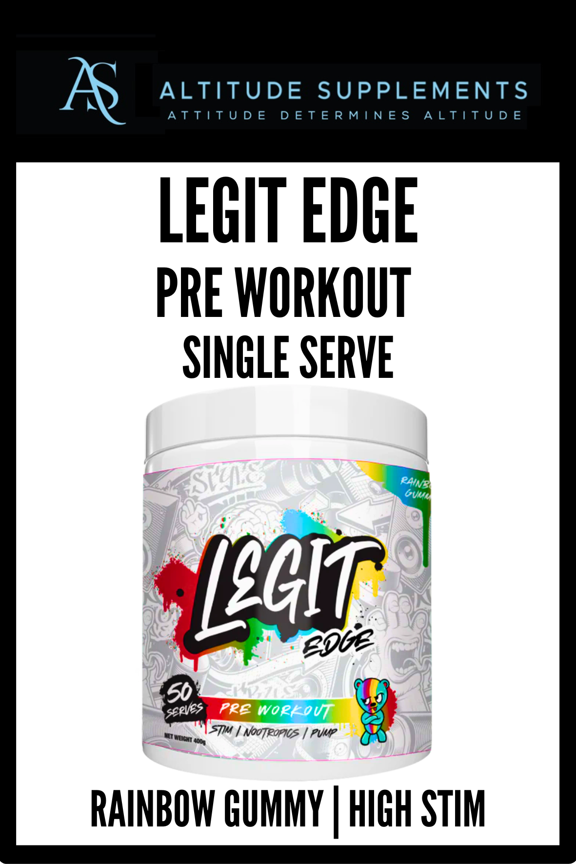 SINGLE SERVE | Pre workout | Legit Edge