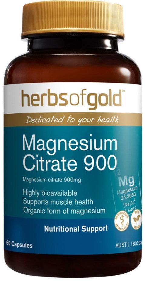 Herbs of Gold - Magnesium Citrate 900 60C