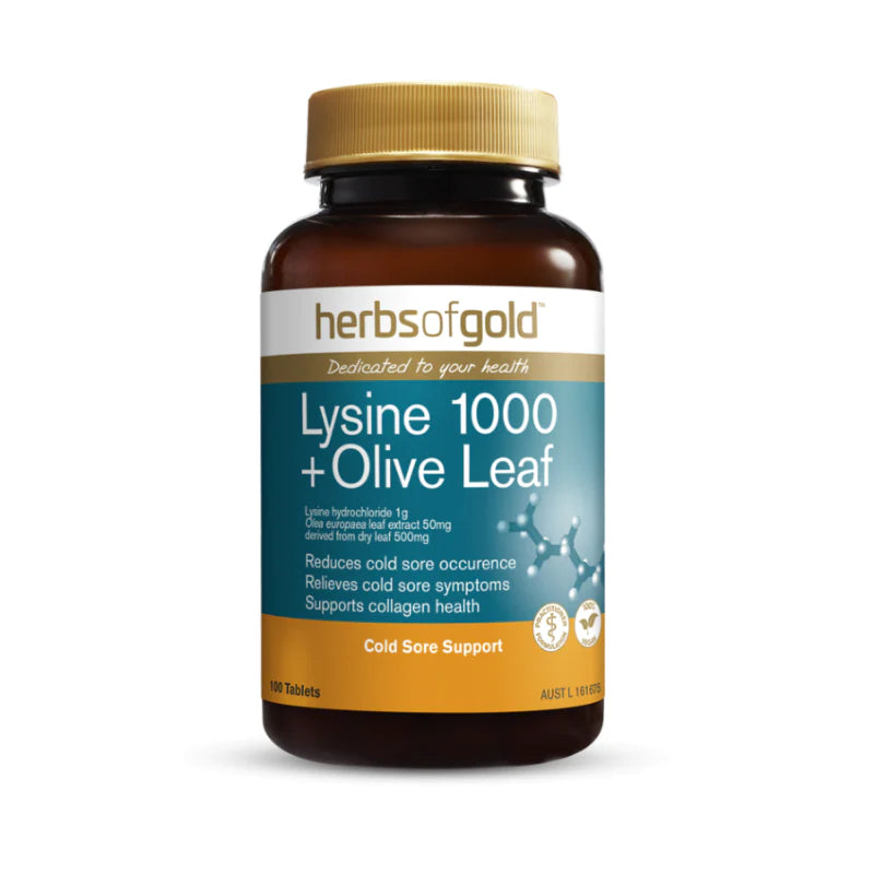 Herbs of Gold - Lysine 1000 + Olive Leaf 100T