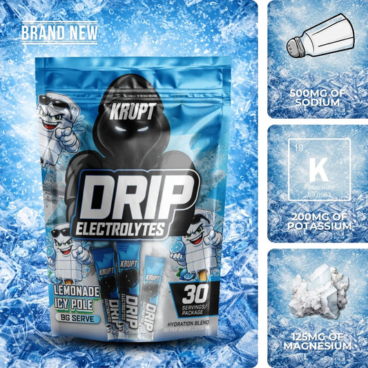 Krupt | DRIP Hydration | Lemonade Icy Pole | 30 serves
