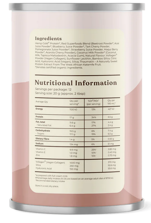 Hemp Foods Australia  - Plant Based Collagen - Skin/Hair/Nails - 240g