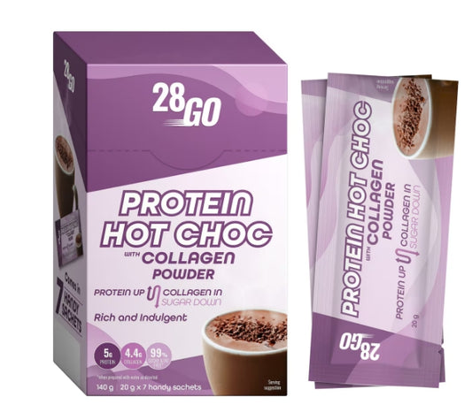 28GO | Protein Hot Choc with Collagen | 7 sachets