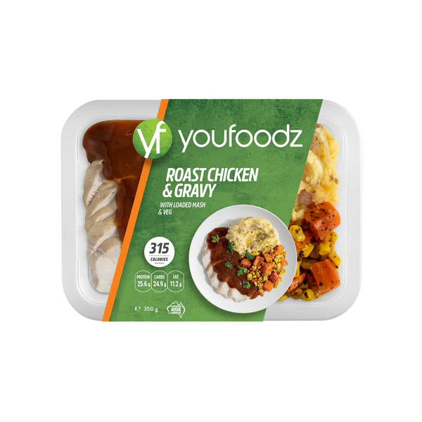 Youfoodz | Roast Chicken & Gravy with Loaded Mash & Veg