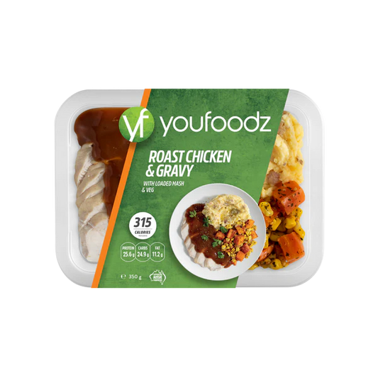 Youfoodz | Roast Chicken & Gravy with Loaded Mash & Veg