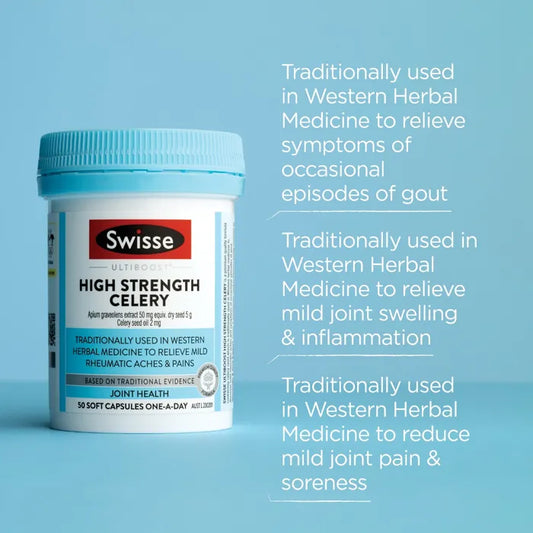 SWISSE | High Strength Celery | Joint Health | 50 Soft Capsules