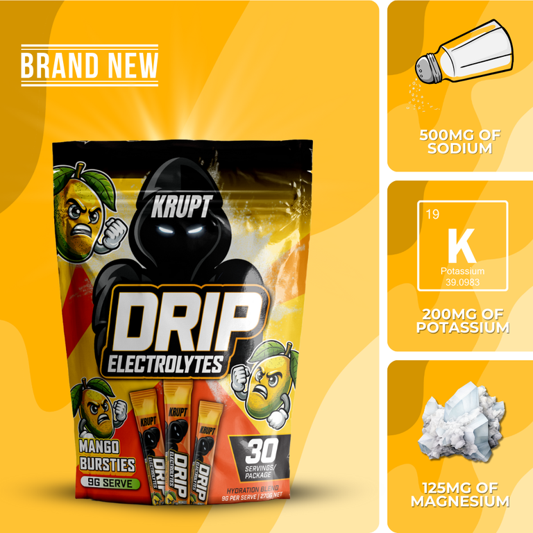KRUPT | Drip Hydration | Mango Bursties | 30 serves