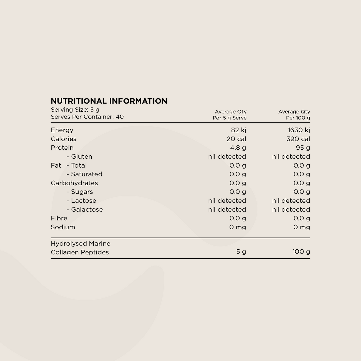 Switch - Marine Collagen Peptides - Unflavoured - 40 serves