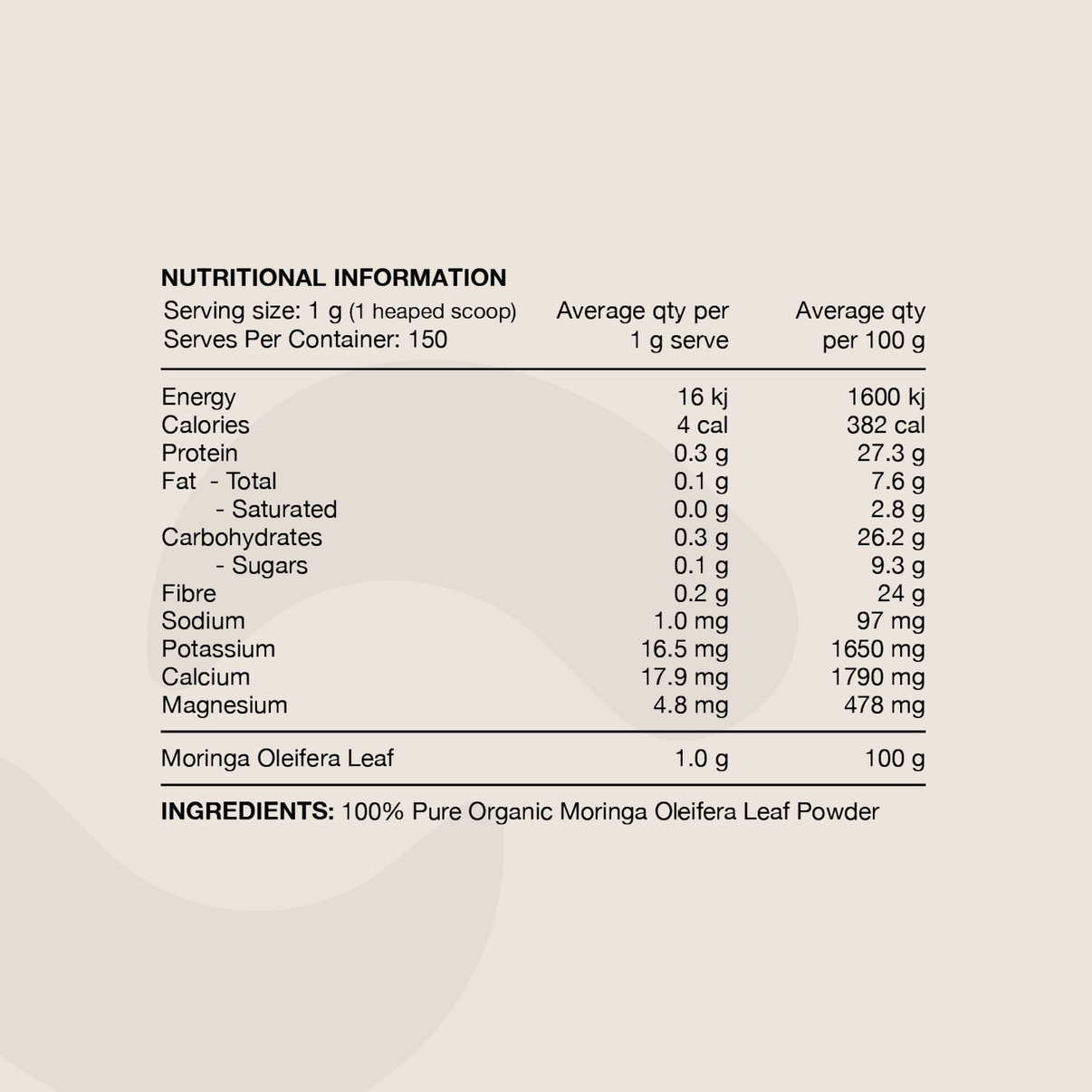 Switch - Moringa - Unflavoured - 150 serves