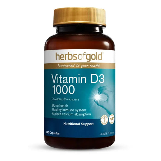 Herbs of Gold | Vitamin D3 1000 | 120 Capsules